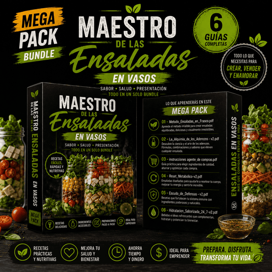 🥗 Maestro de las Ensaladas en Frascos 🎁 +6 Bonos Exclusivos de Regalo ✨